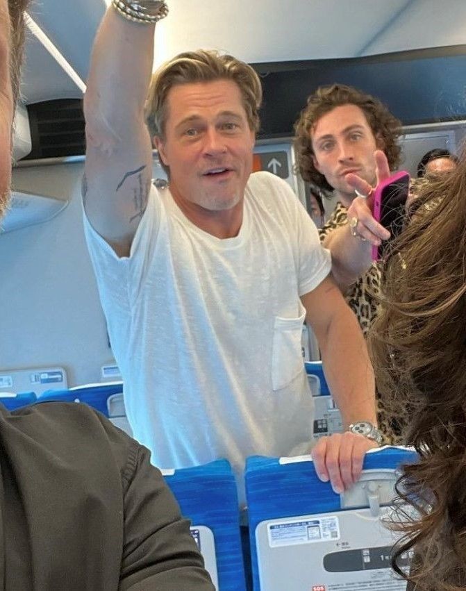 Bradley Pitt filming
