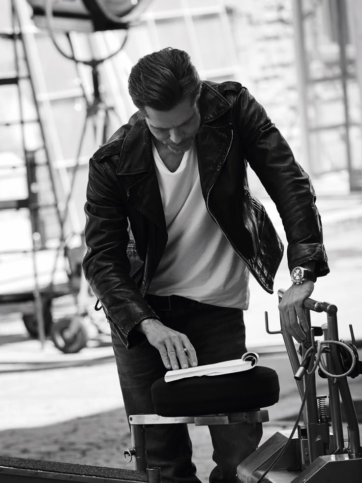 Bradley Pitt on location
