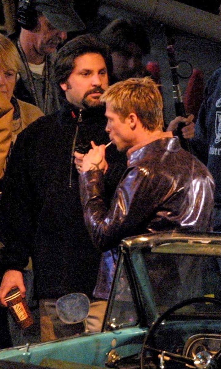 Bradley Pitt behind the scenes