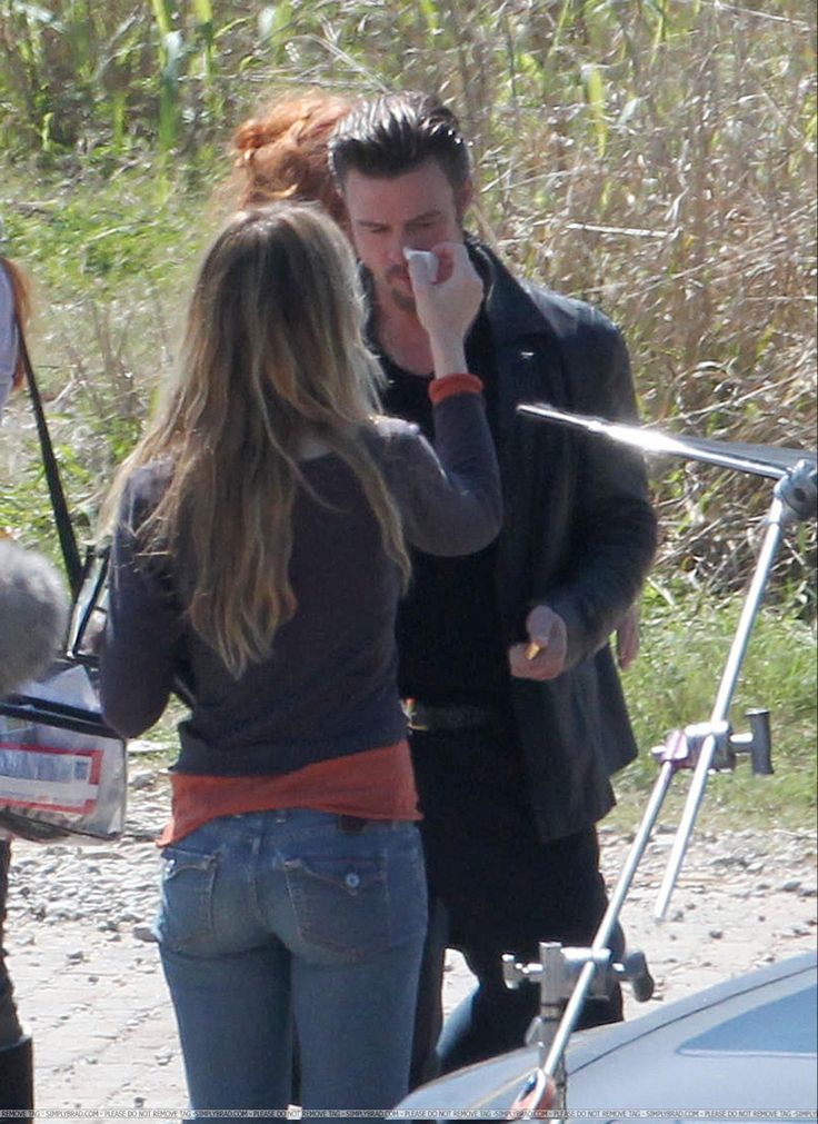 Bradley Pitt on set photograph
