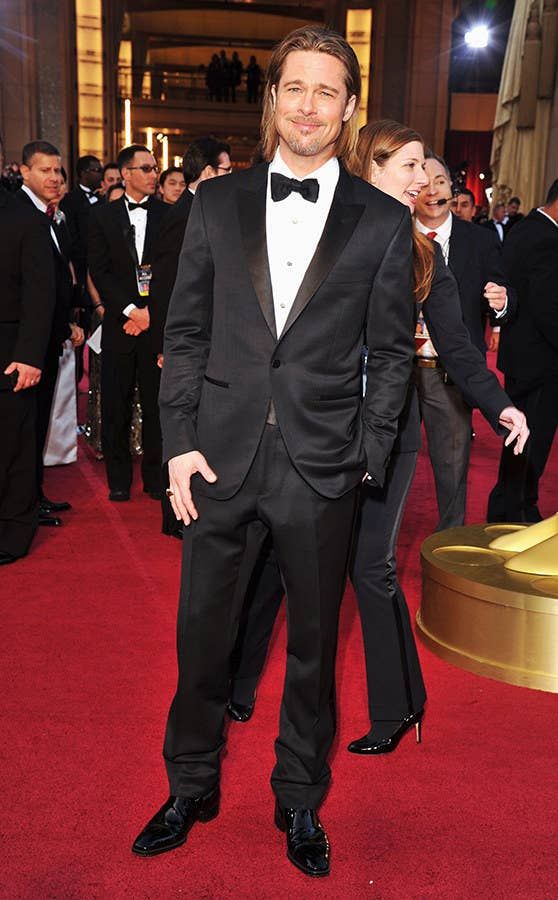 Bradley Pitt in formal tailoring on the red carpet