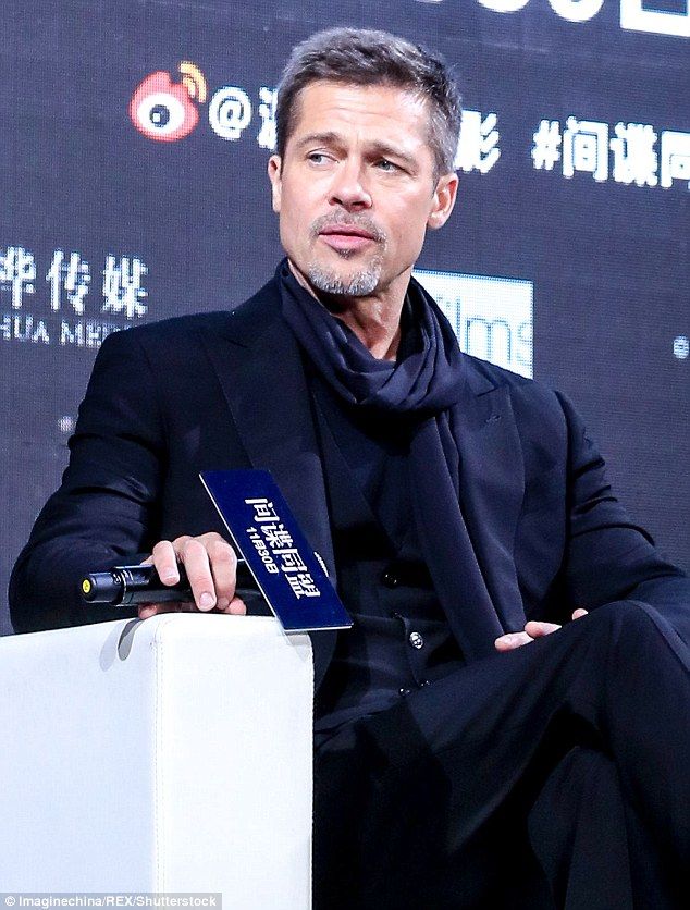 Bradley Pitt at the Allied press conference in Shanghai, China, 2016